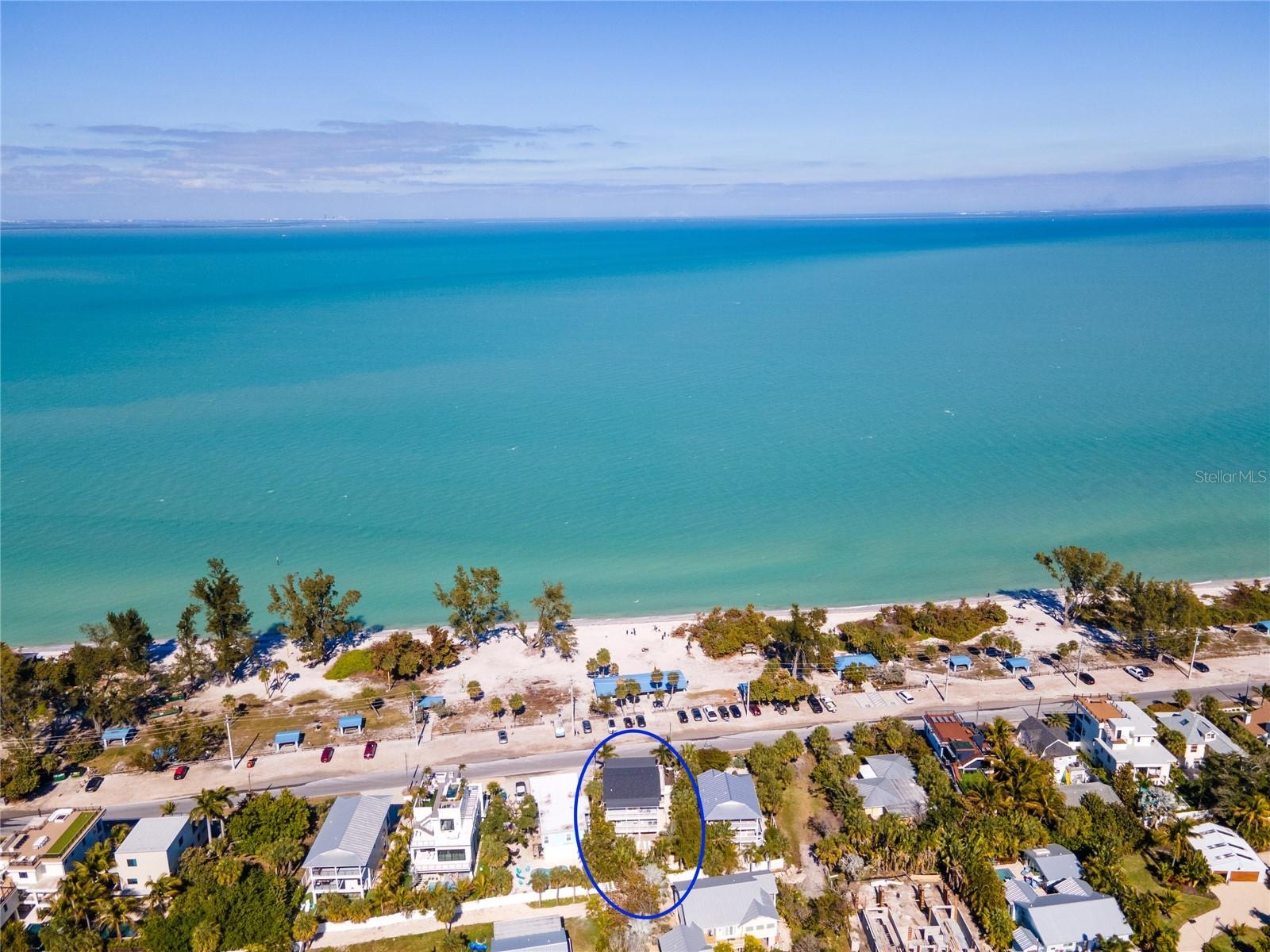 VIEW FACING EAST TOWARDS THE BEACH & BAY