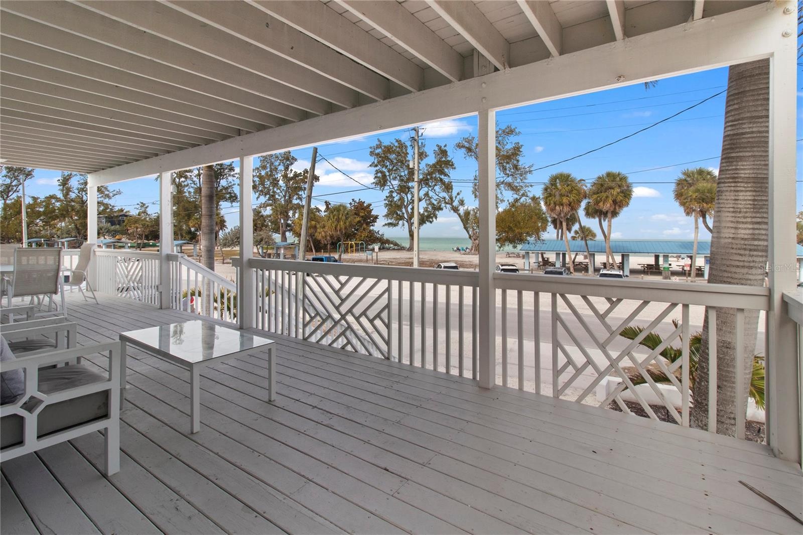 1st Floor Front Porch with view of beach