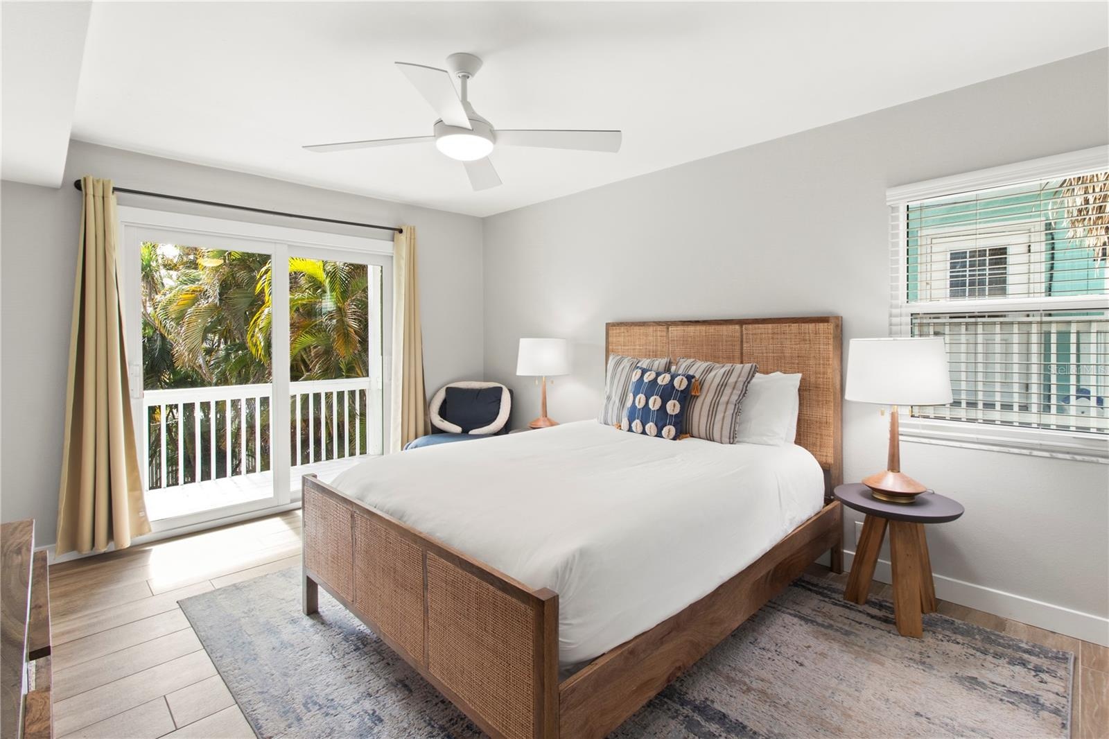3rd Guest bedroom on 1st floor with pool views