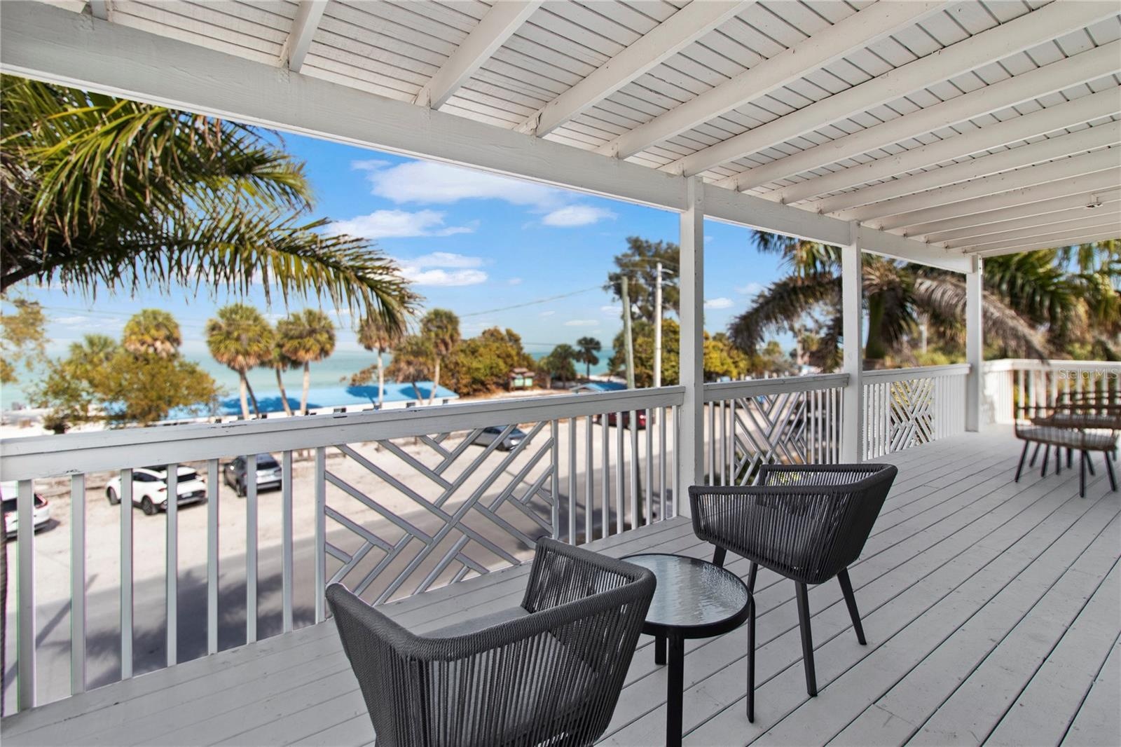 2nd floor porch with views of the Bay