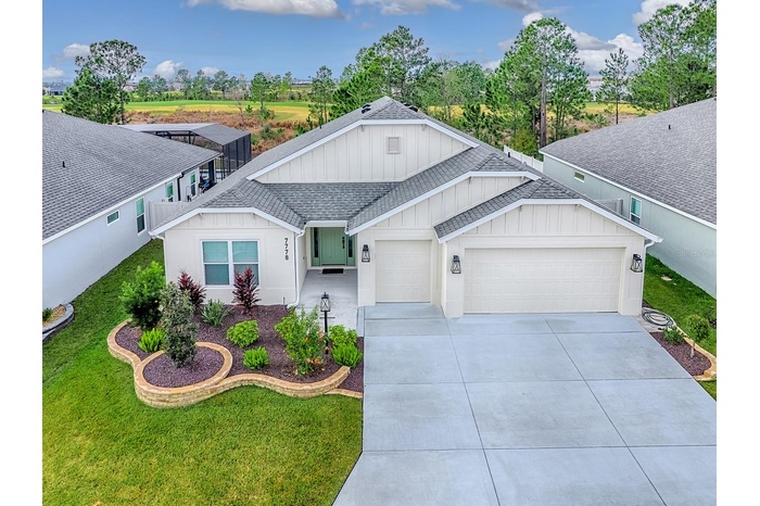 Front of home, drone shot