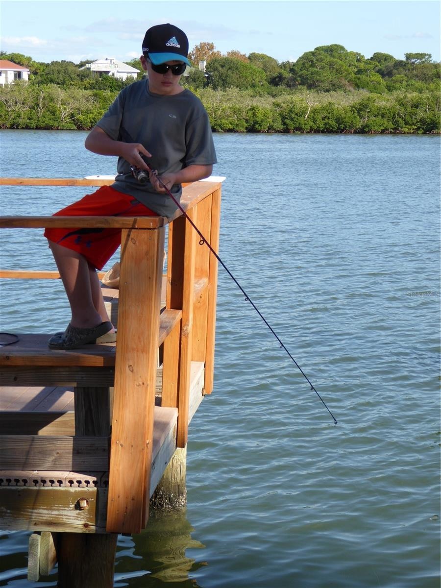 The fishing pier offers fun for all ages that enjoy fishing.