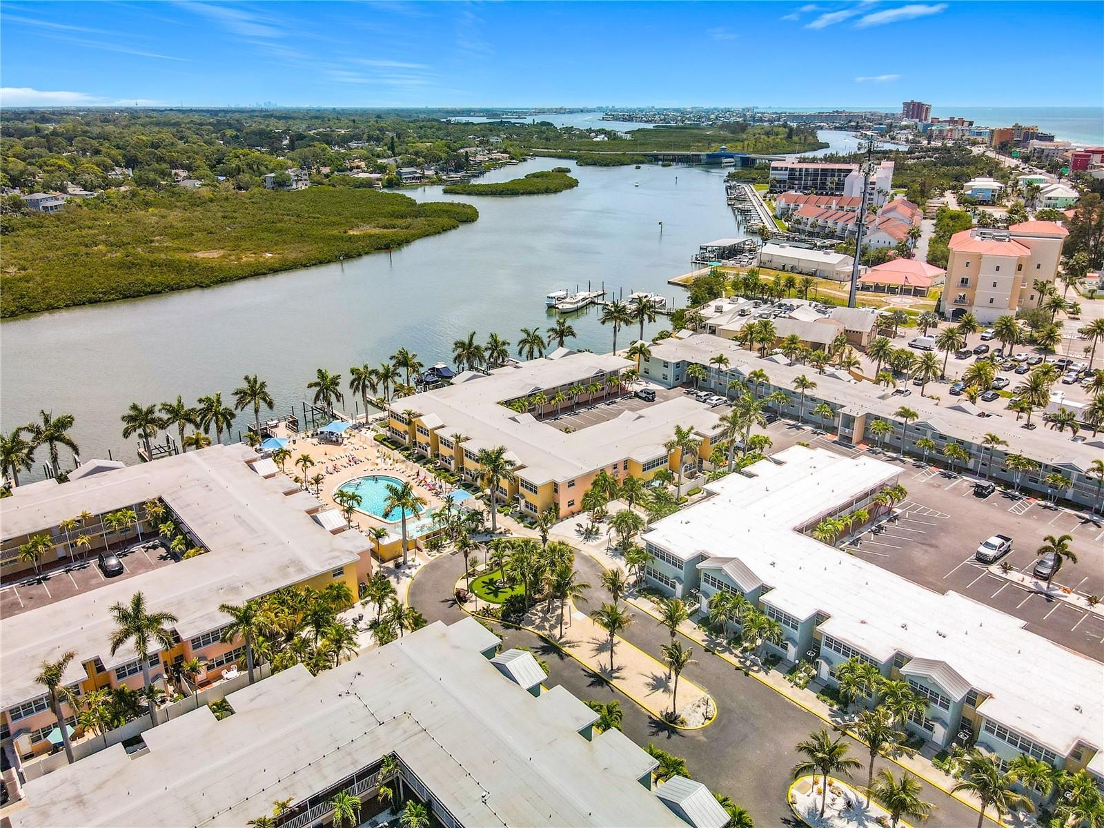 Another aerial view of Barefoot Beach overlooking the Intracoastal.