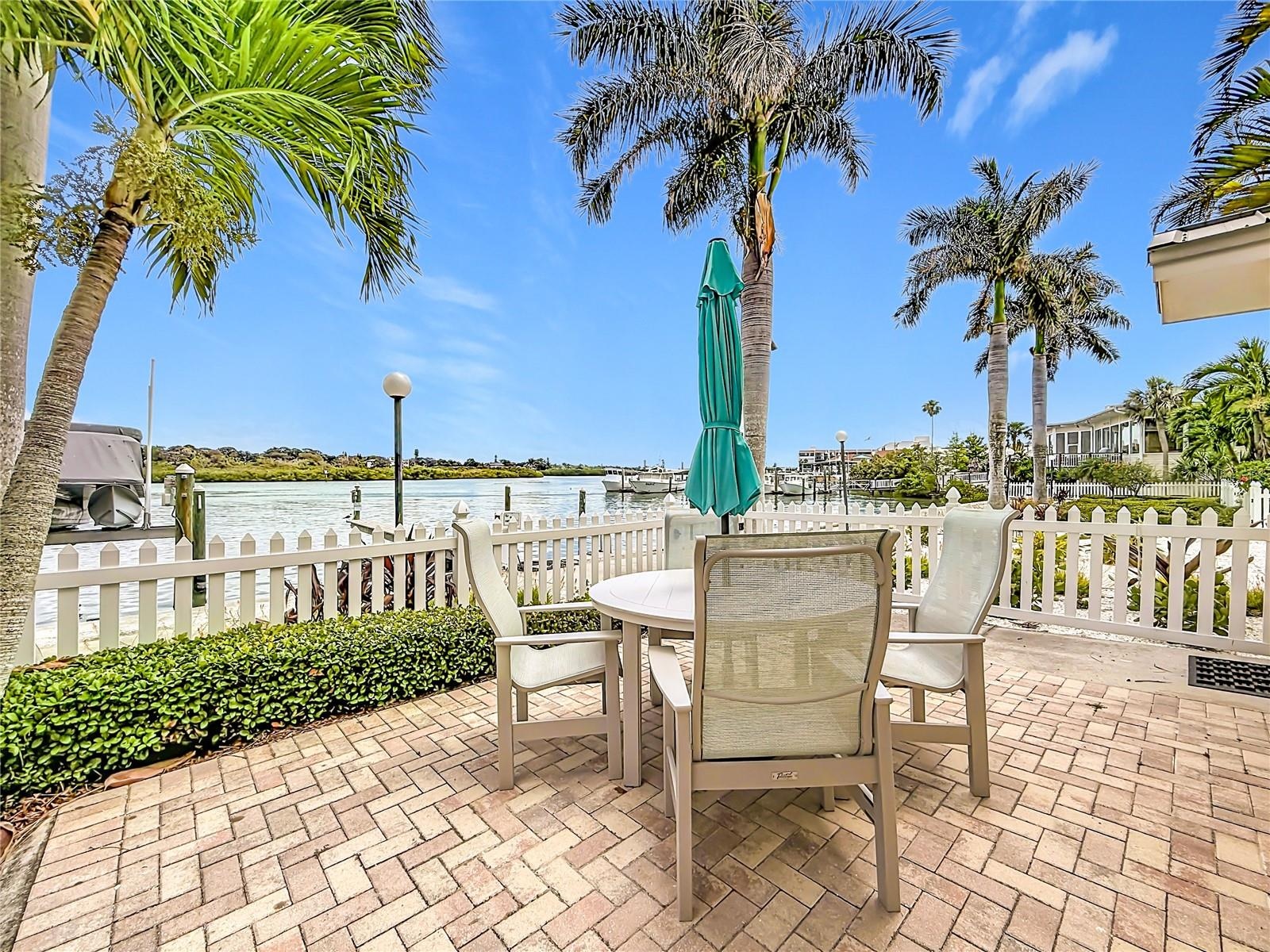 Your back patio is spacious and offers great water views.  It doesn't get any better then this!