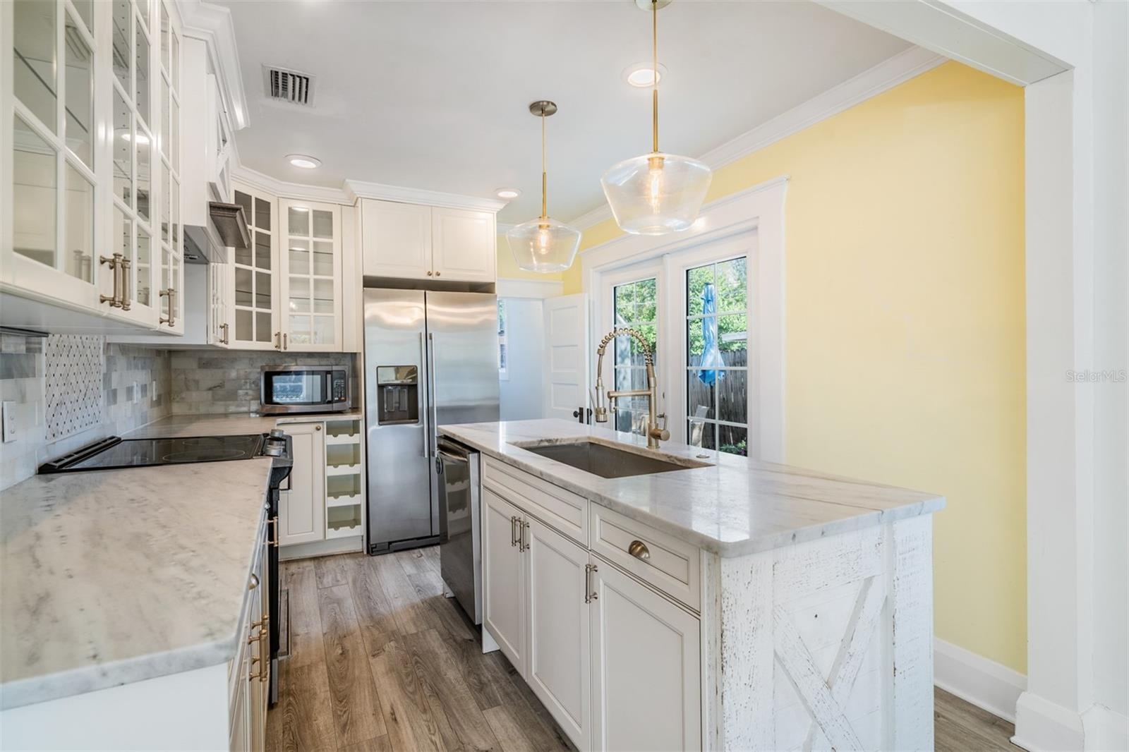 Sellers put in French doors for easy access to the side and back yard
