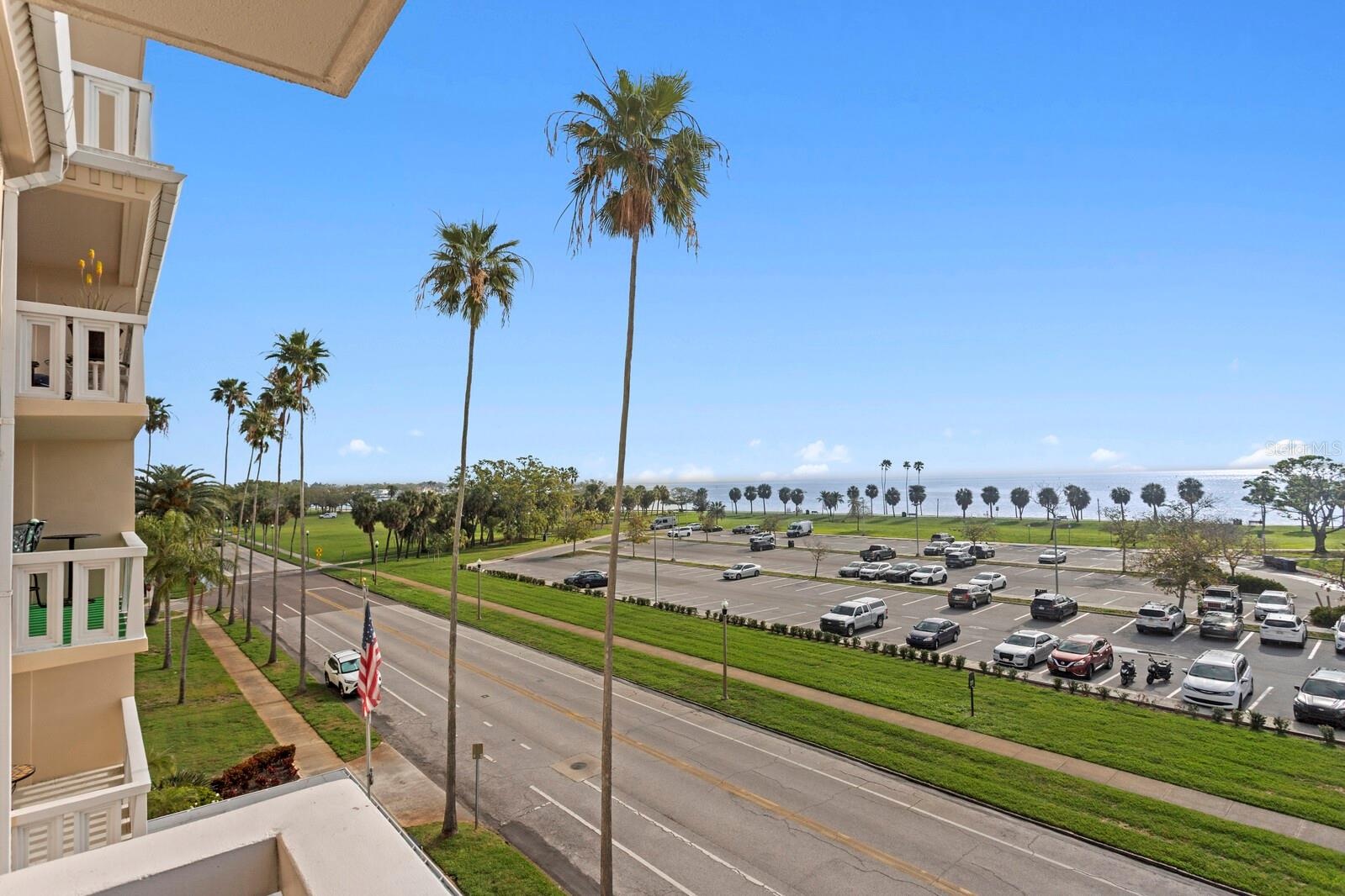 North facing N Shore Dr NE from patio.