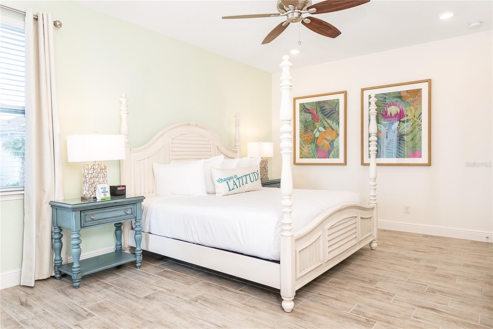 Primary bedroom retreat with spacious layout in Margaritaville Resort Orlando near Disney