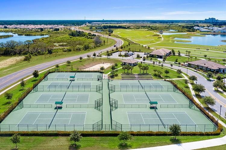Resort tennis courts