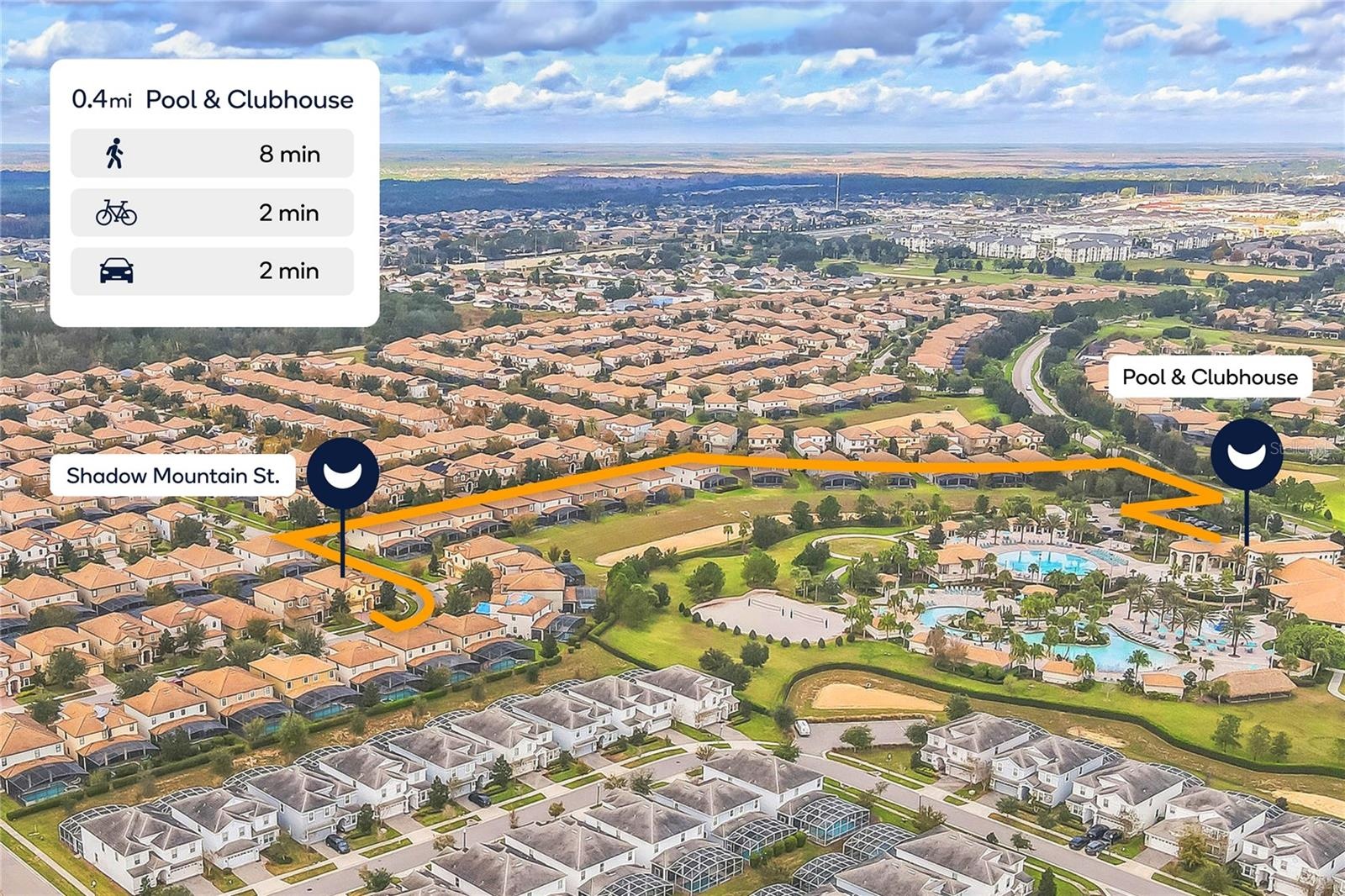Close to resort amenities