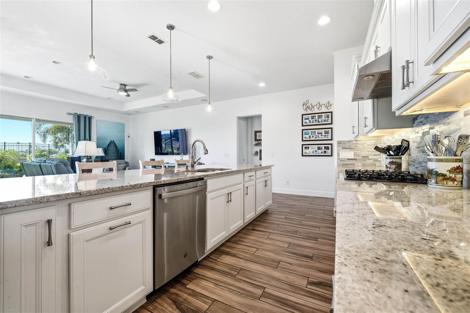 A spacious 12-foot kitchen island—perfect for cooking, entertaining, or gathering with friends and family!