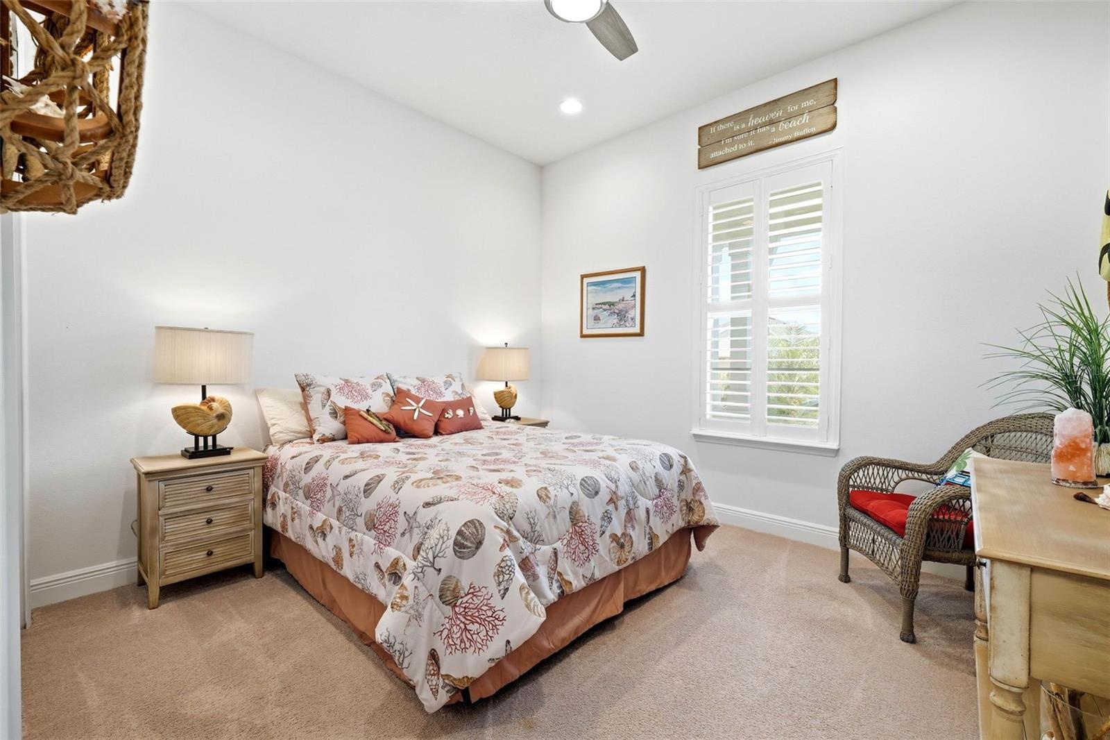 Your guests will love Bedroom 2—comfortable, bright, and welcoming! ???looking out to the front of the house.