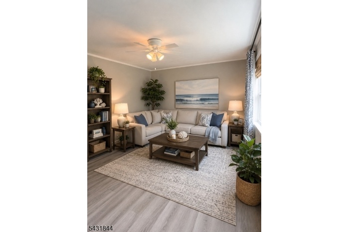 digitally staged living room