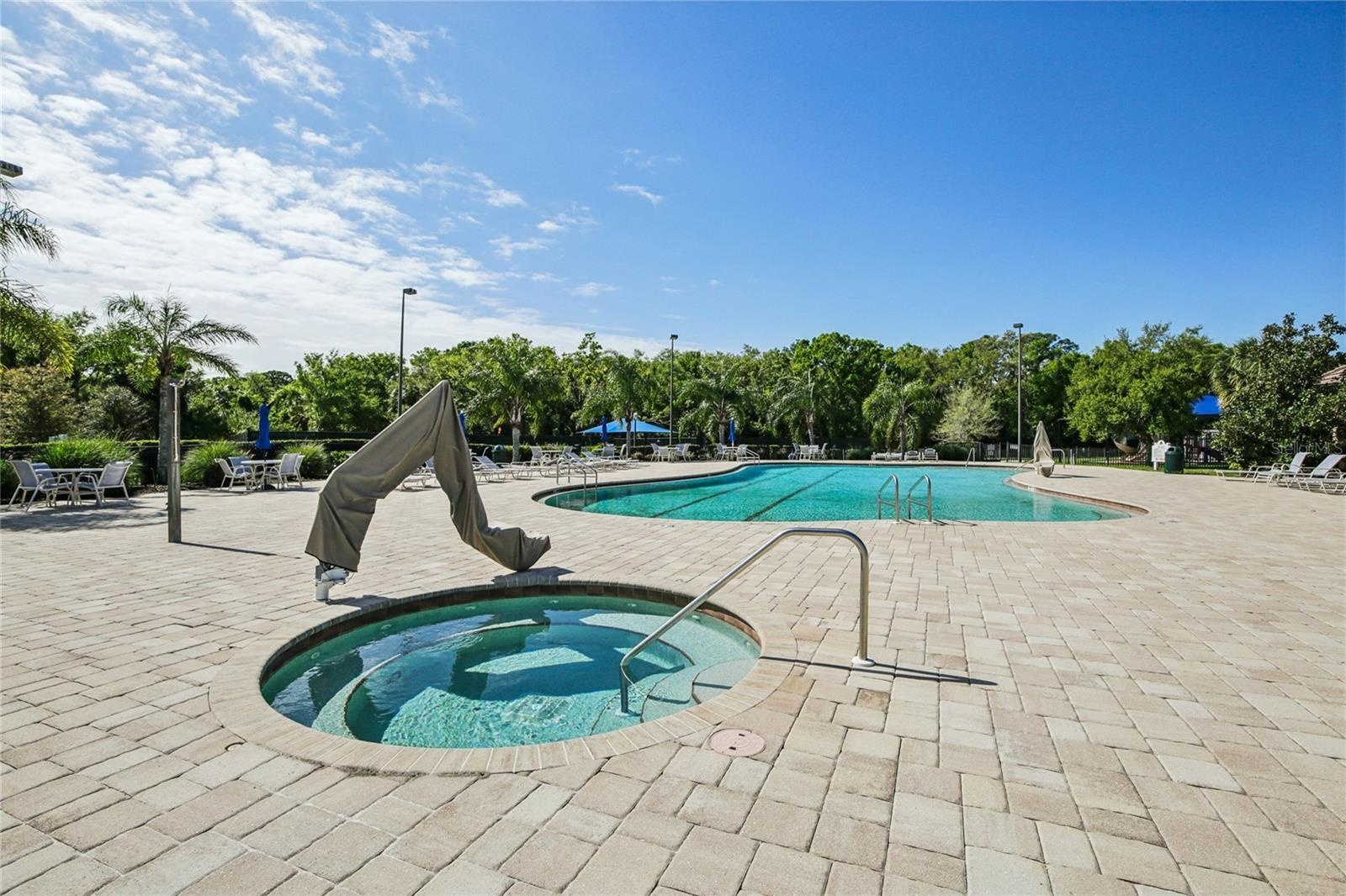 Spa with easy access entry for all to enjoy.