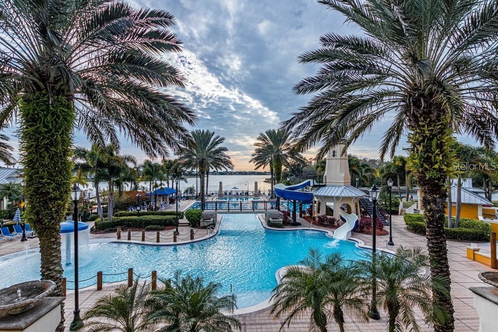 Resort style swimming pool.