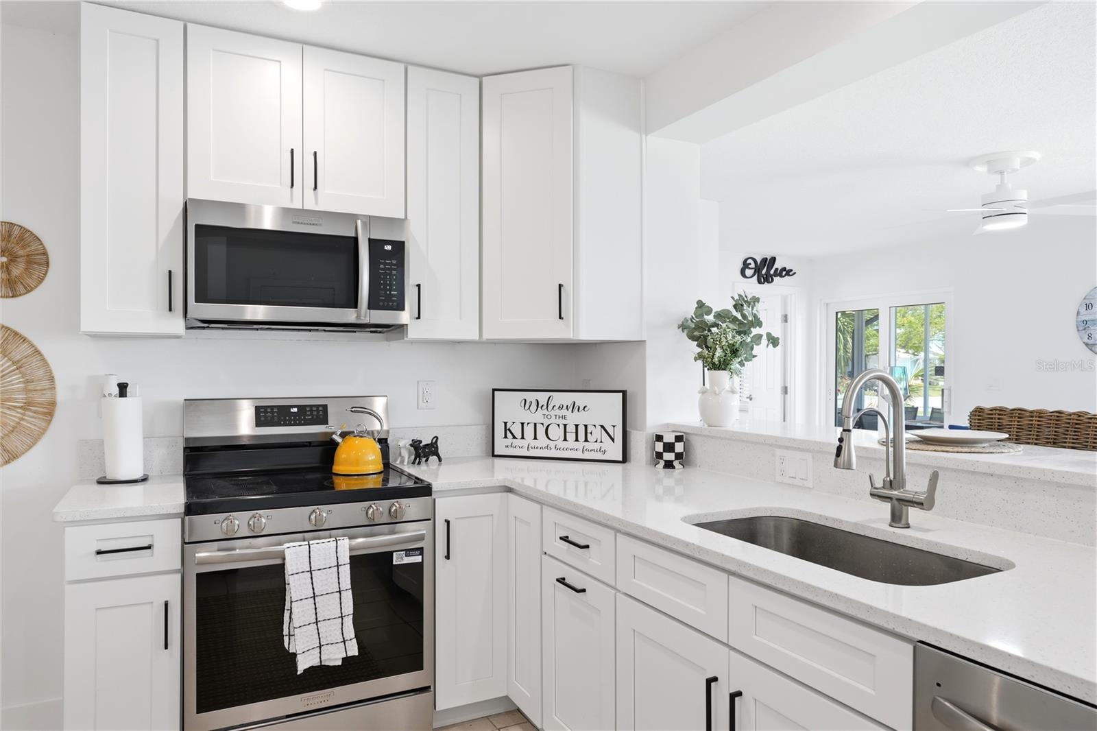 updated kitchen with new appliances