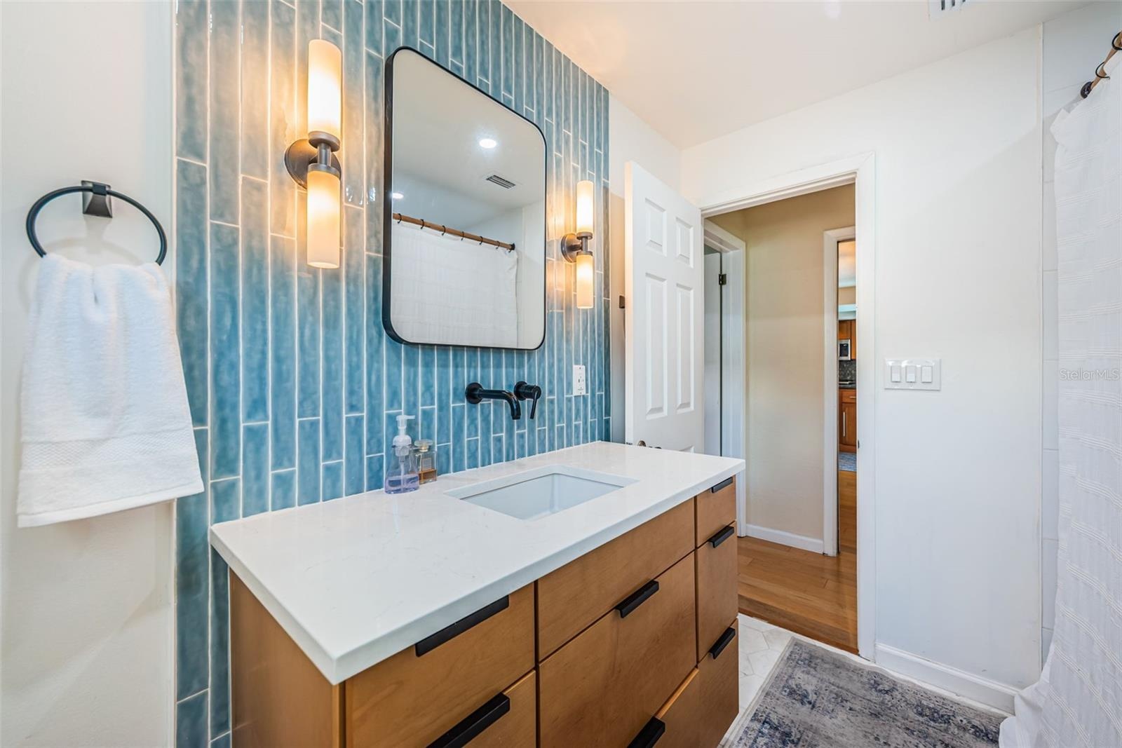 Updated guest bathroom light and airy