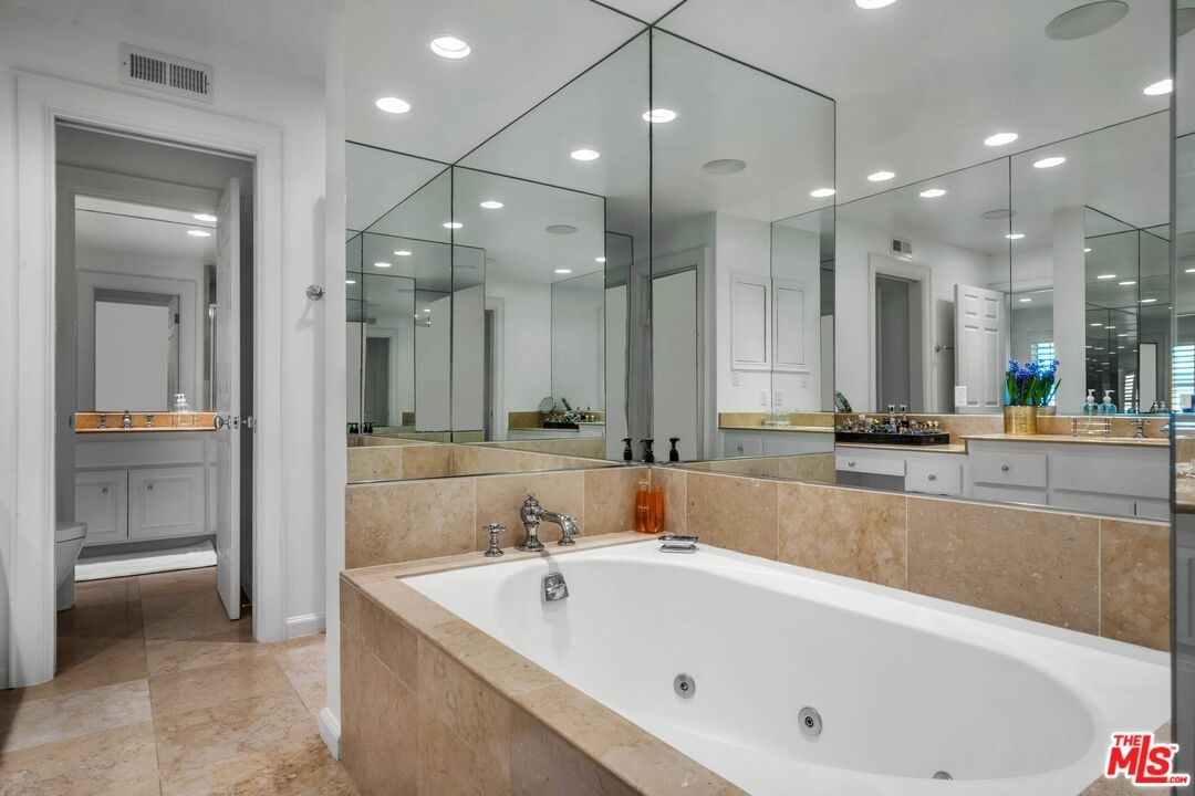 Primary bathroom with built-in