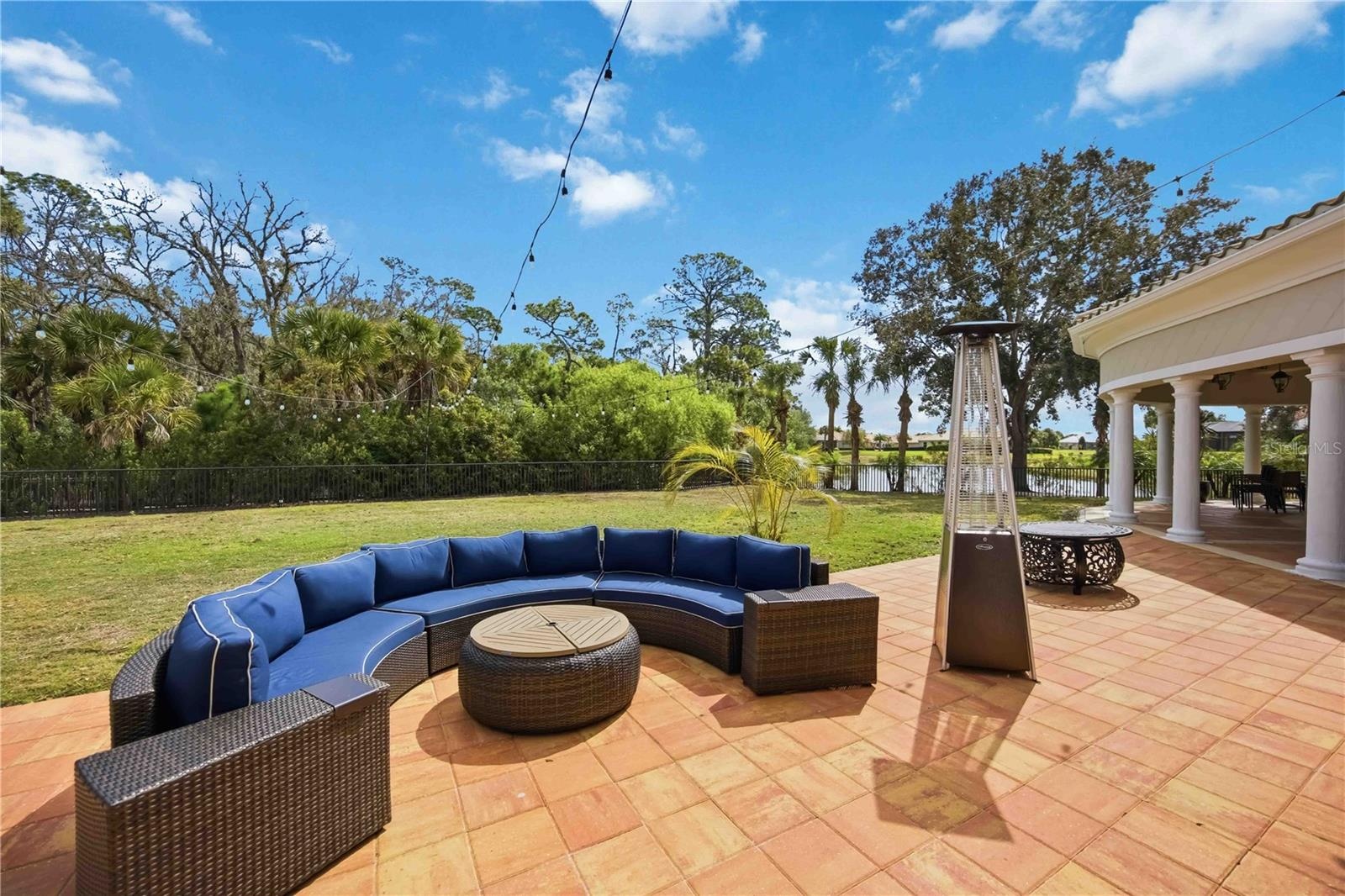 Amenity Center - back yard gathering