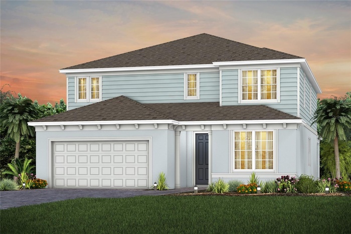 Exterior Design. Artistic rendering for this new construction home. Pictures are for illustrative purposes only. Elevations, colors and options may va