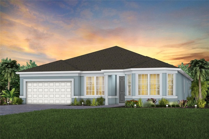 Exterior Design. Artistic rendering for this new construction home. Pictures are for illustrative purposes only. Elevations, colors and options may va