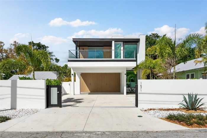 Modern front elevation with clean architectural lines