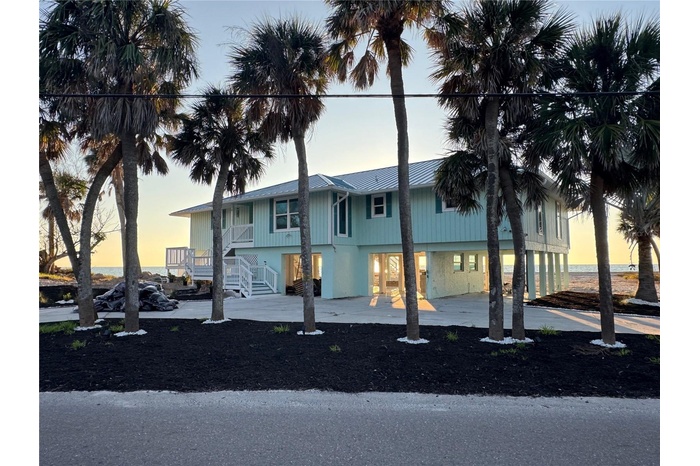 Gulf-front home with direct beach frontage on Manasota Key.