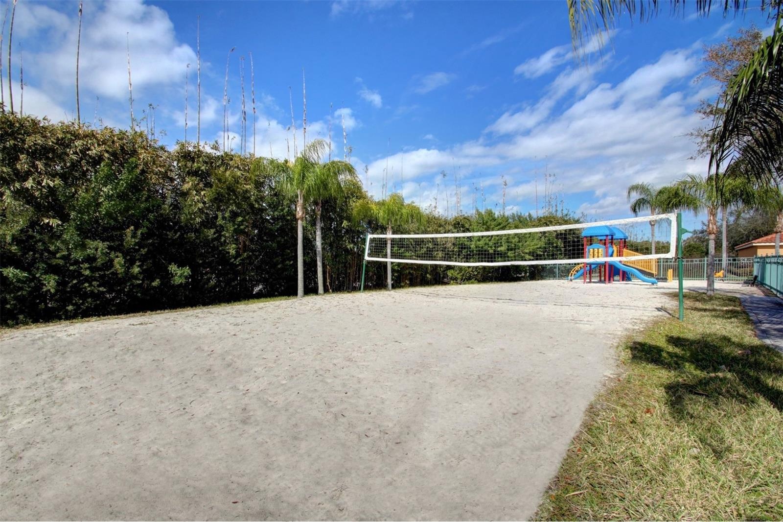 Sand volleyball court
