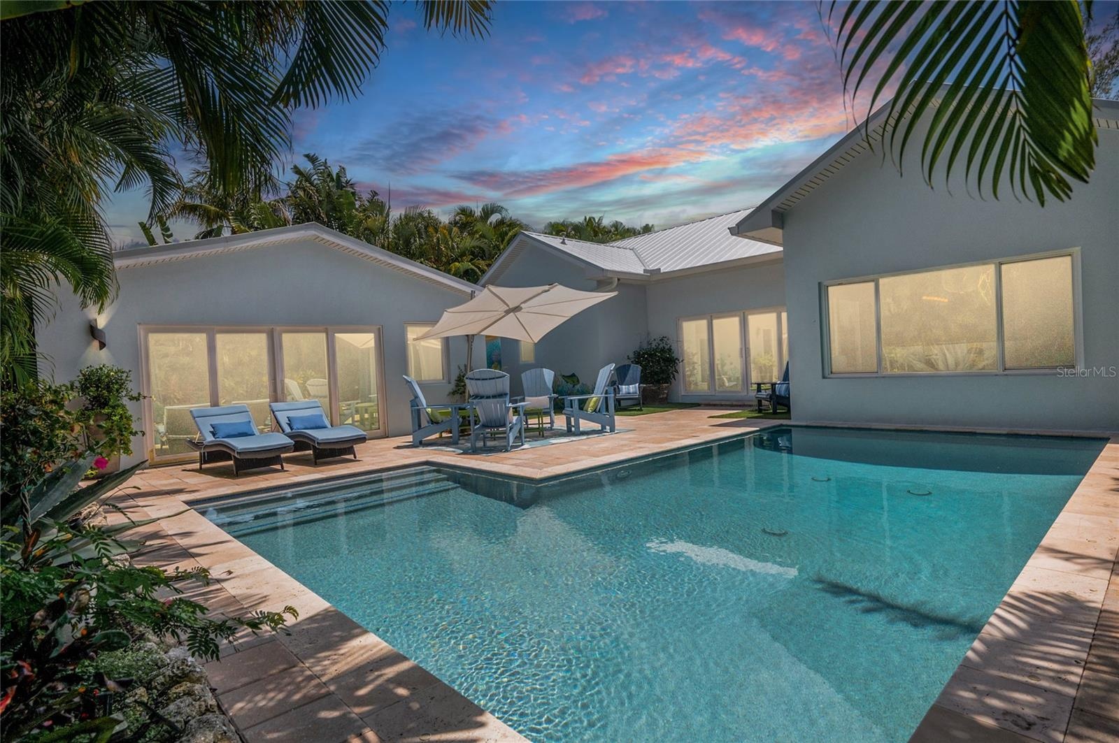 The main home and Casita step out to a beautiful tropical oasis.