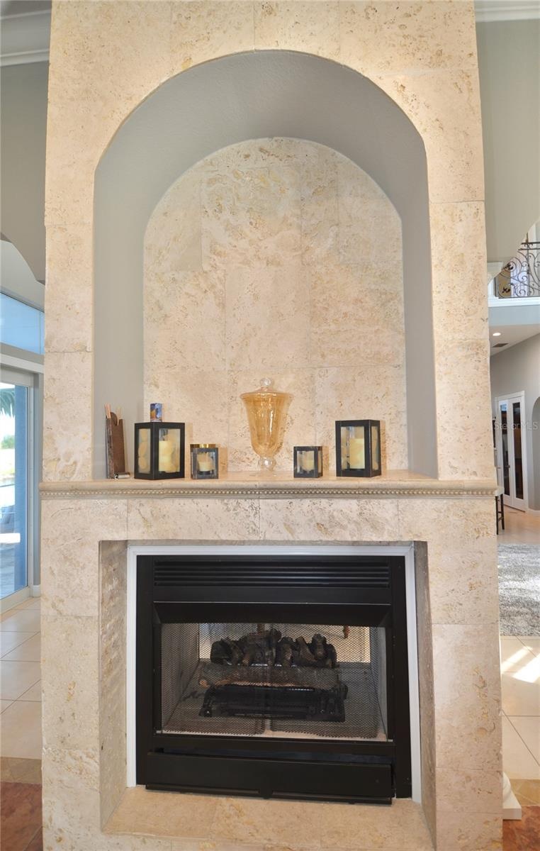 Double-Sided Fireplace - Living Room Side