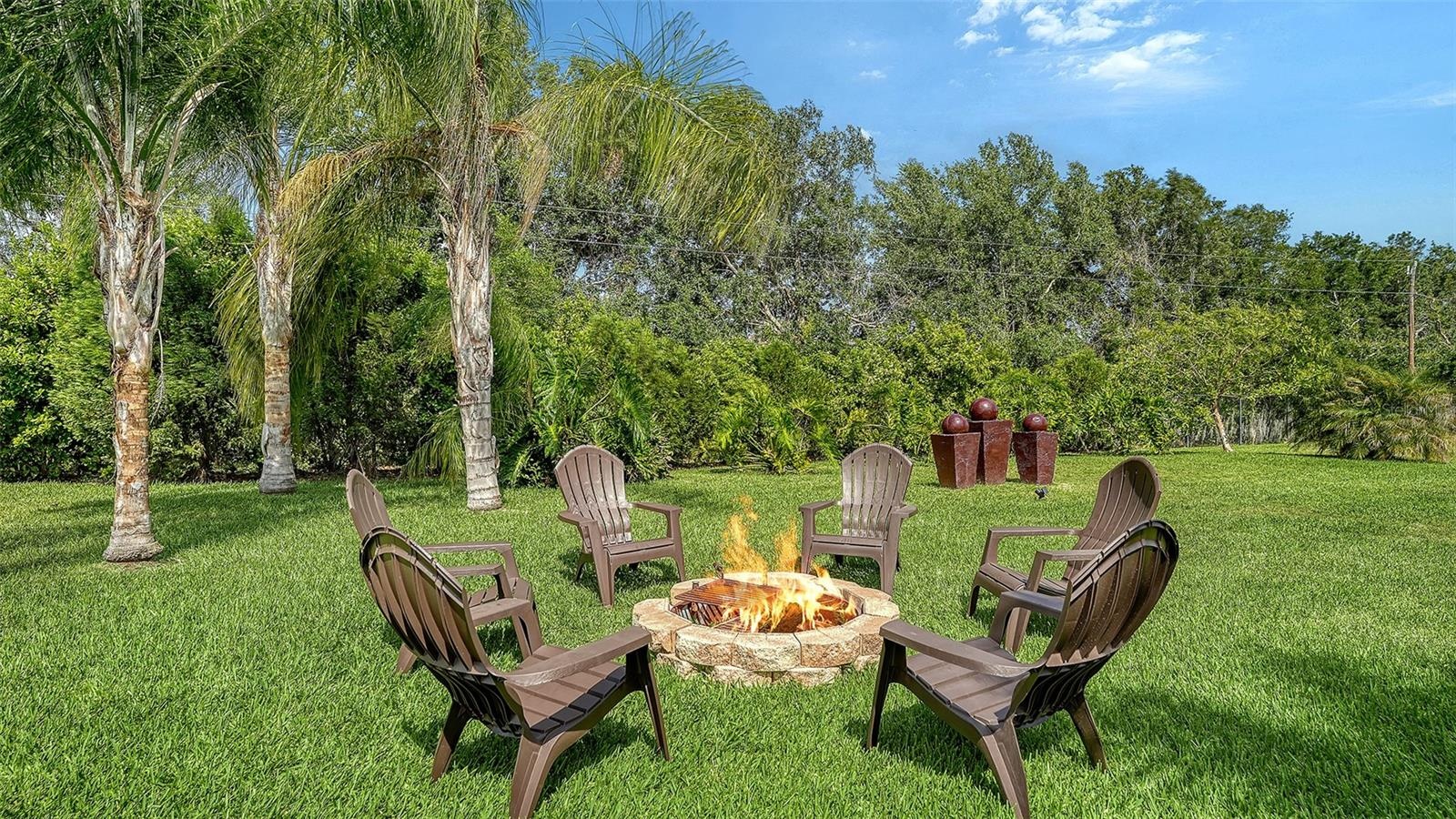 Back yard fire pit