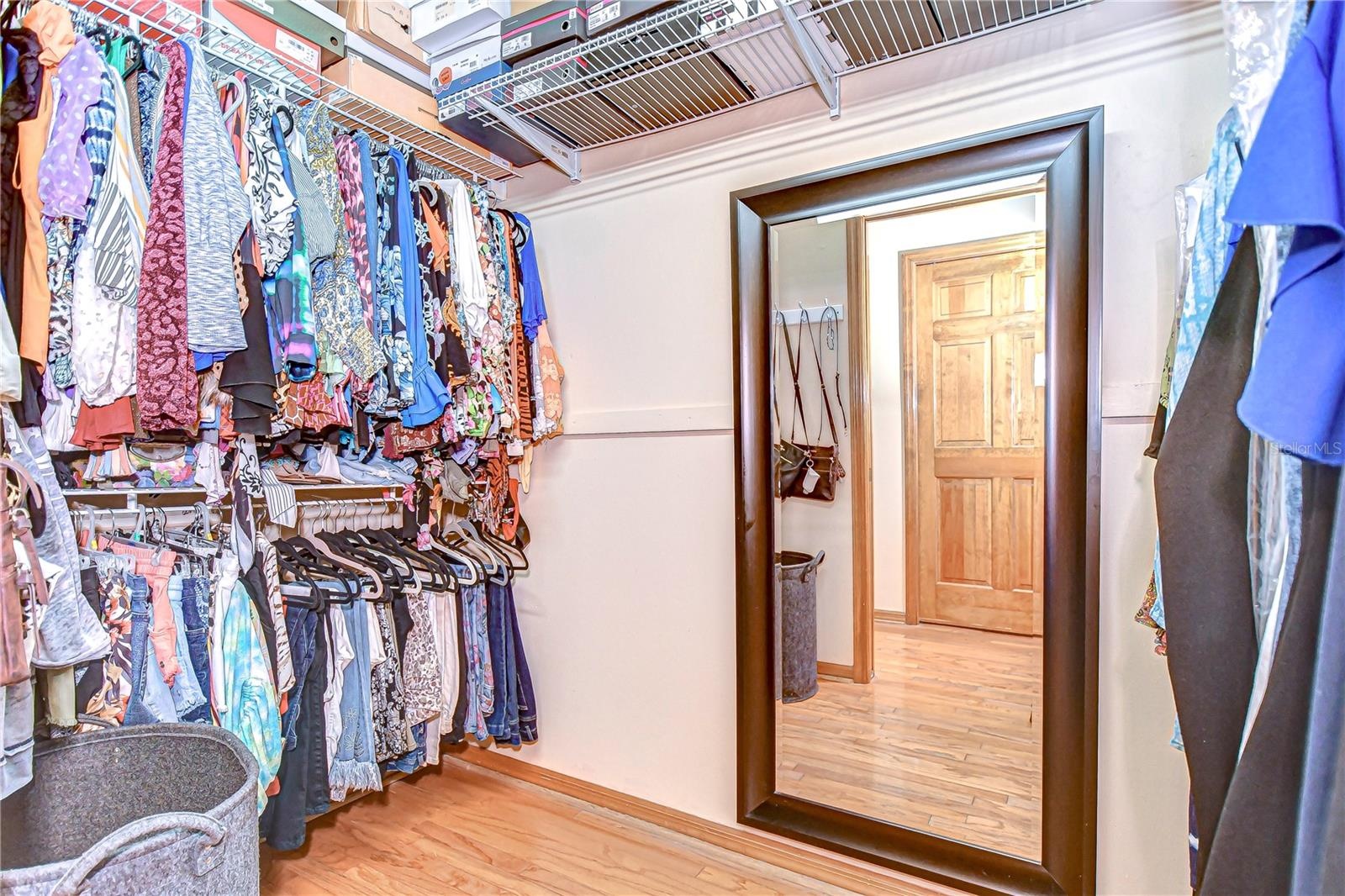 Expansive Walk-In Closet Storage