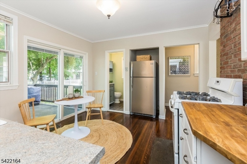 Kitchen to Powder Rm and Deck