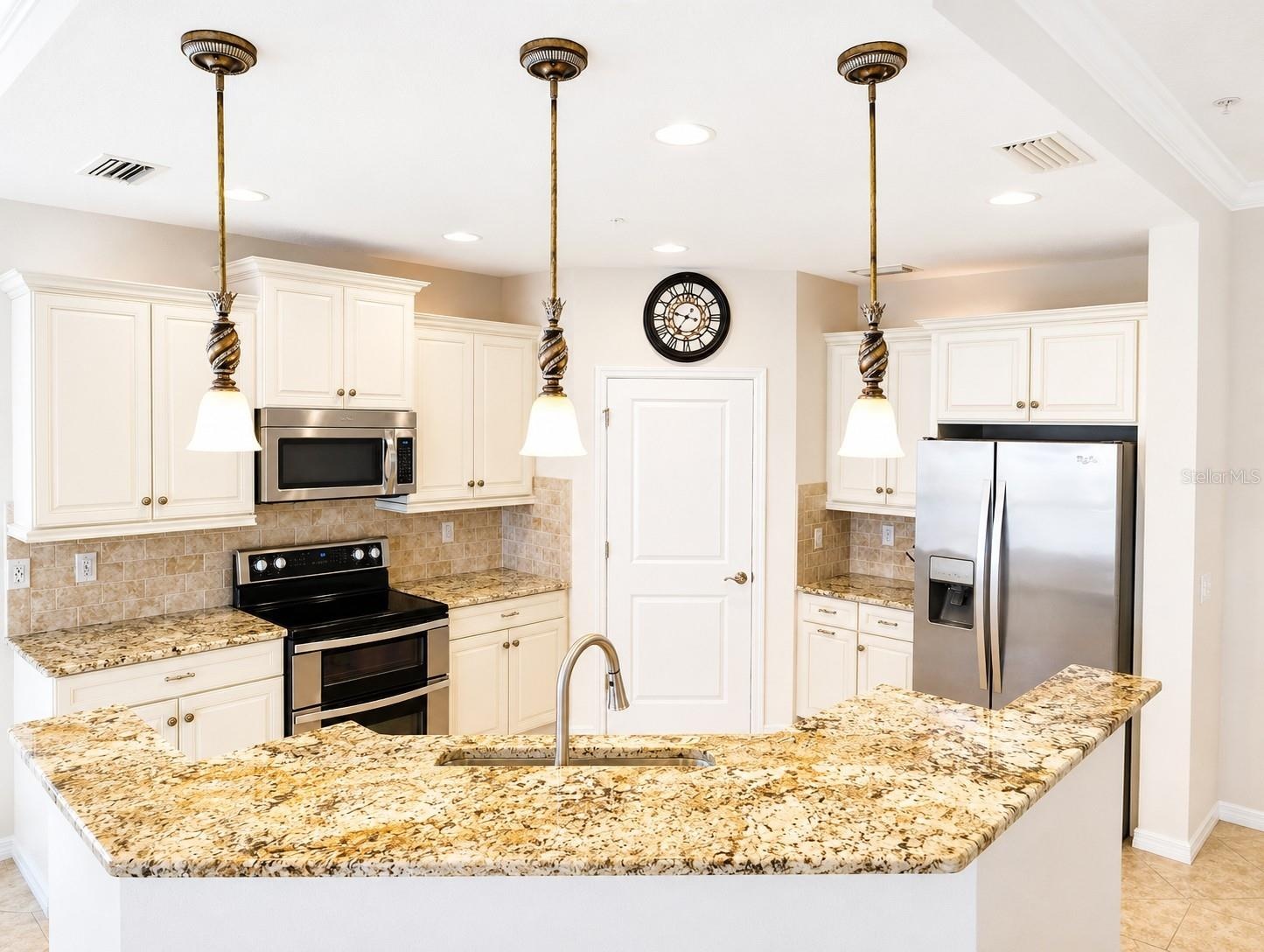 Kitchen with new double oven.