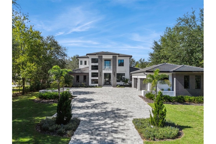 Front of Home and Paver Driveway