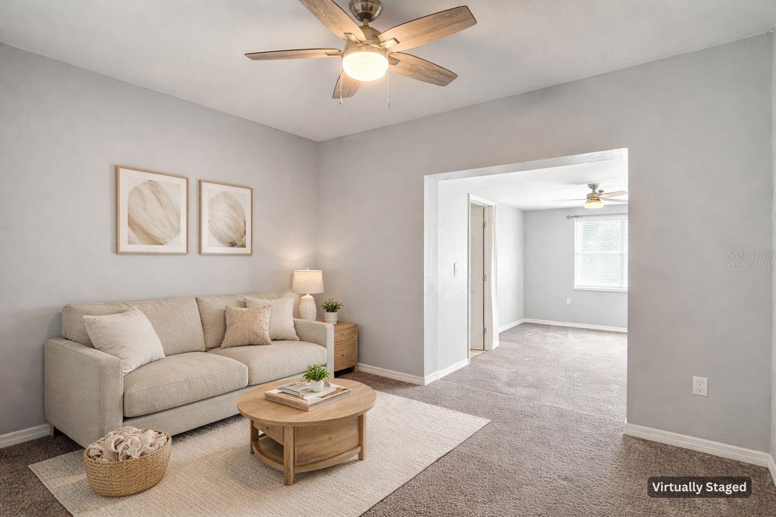 Flex Space/Sitting Area Space virtually staged