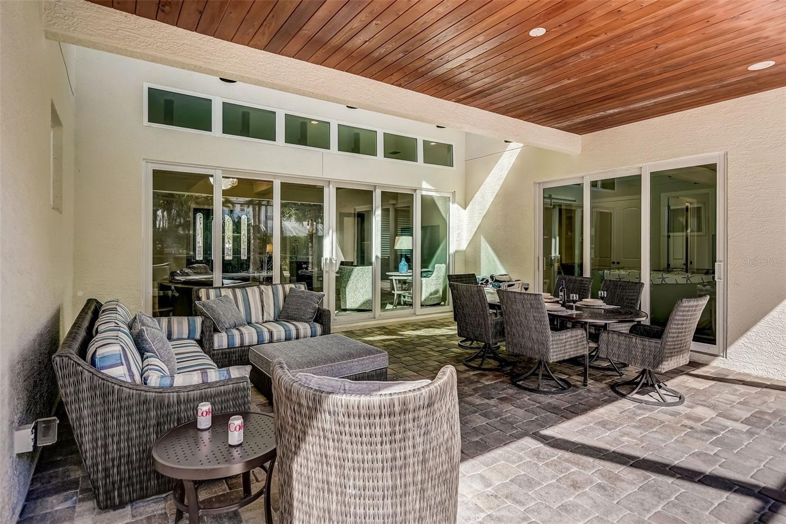 Outdoor seating/covered pool area