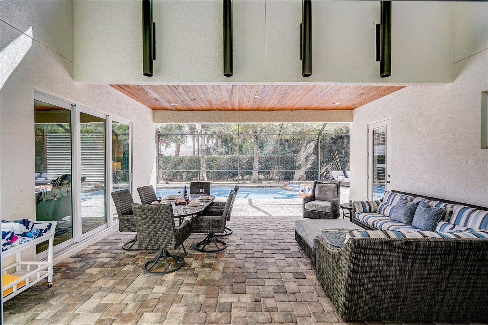 Covered pool area