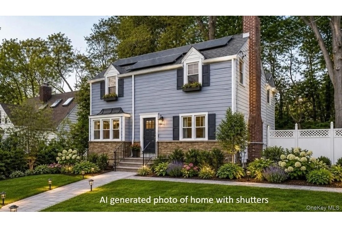 AI generated photo of house with shutters