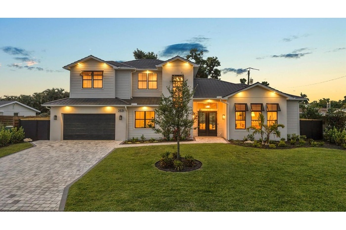 Front Elevation at Twilight