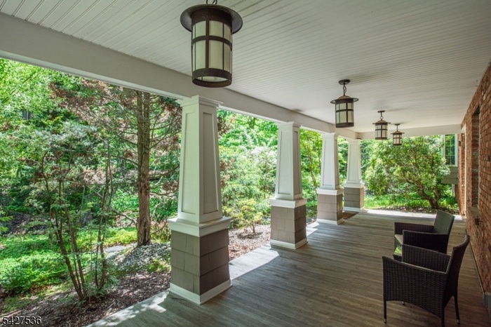 Front porch overlooking stream