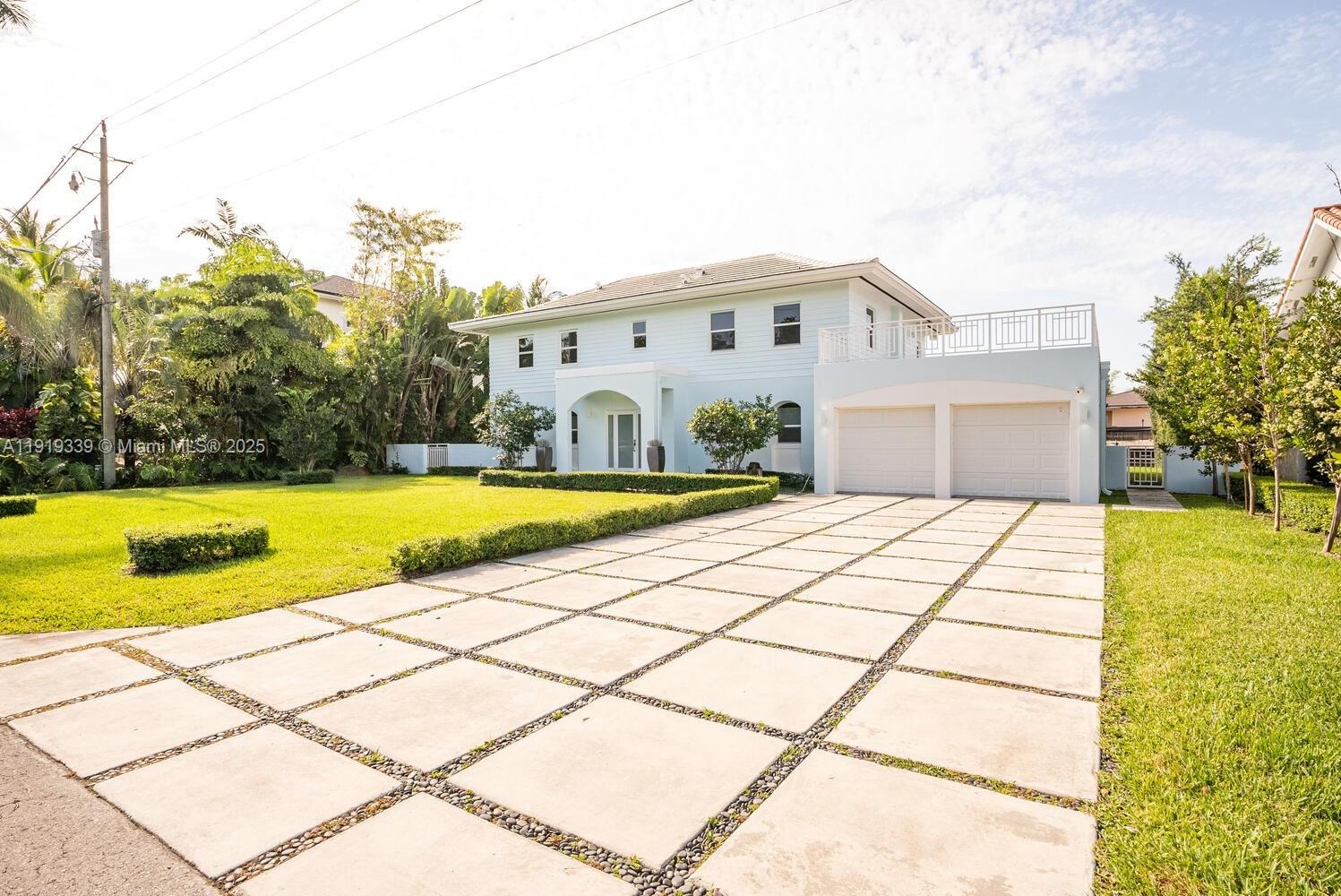 Ample driveway