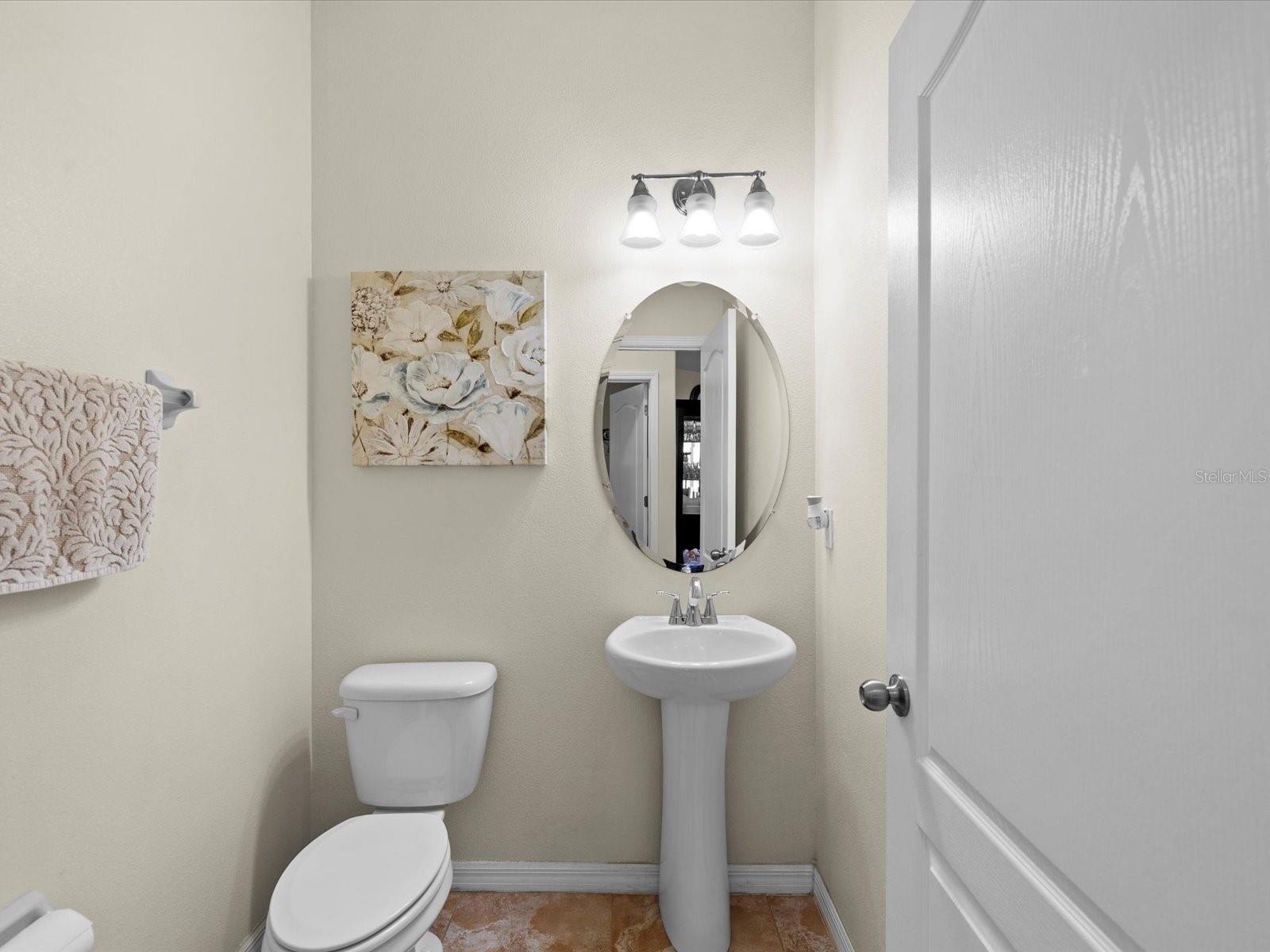 First floor half bath