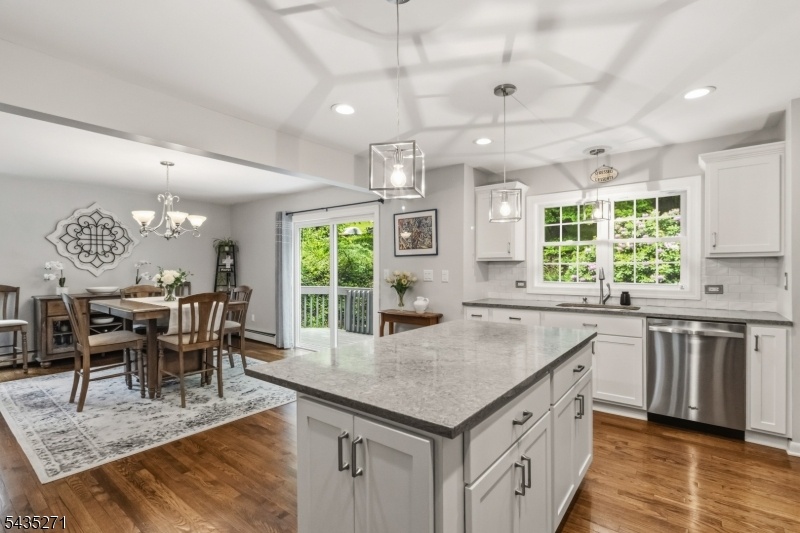 Kitchen opens to Dining