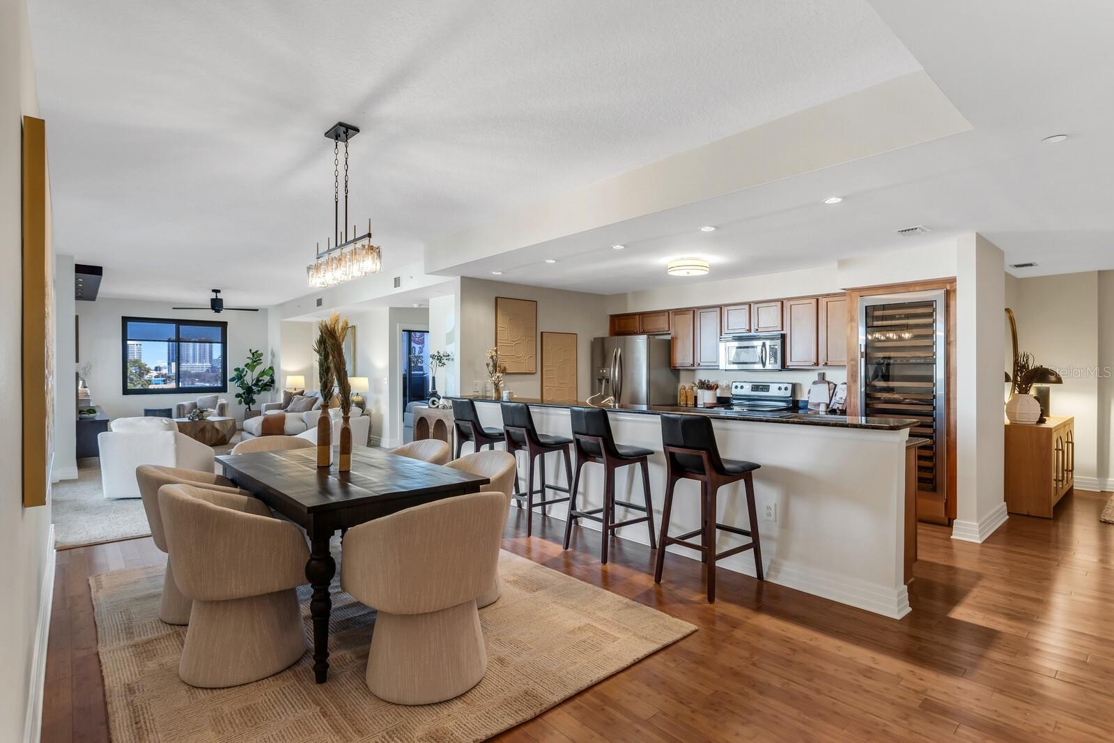Open concept floor plan