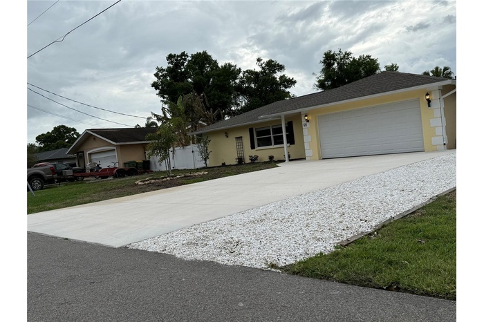 New Expanded Driveway / Shell Apron
