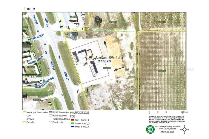 Red line is used for display purpose to show how land will be split.