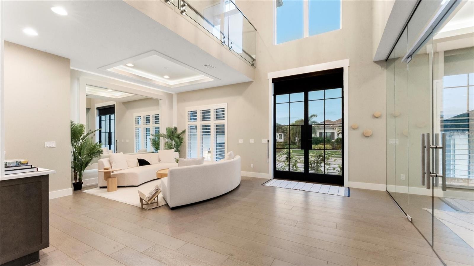 front entrance, living room