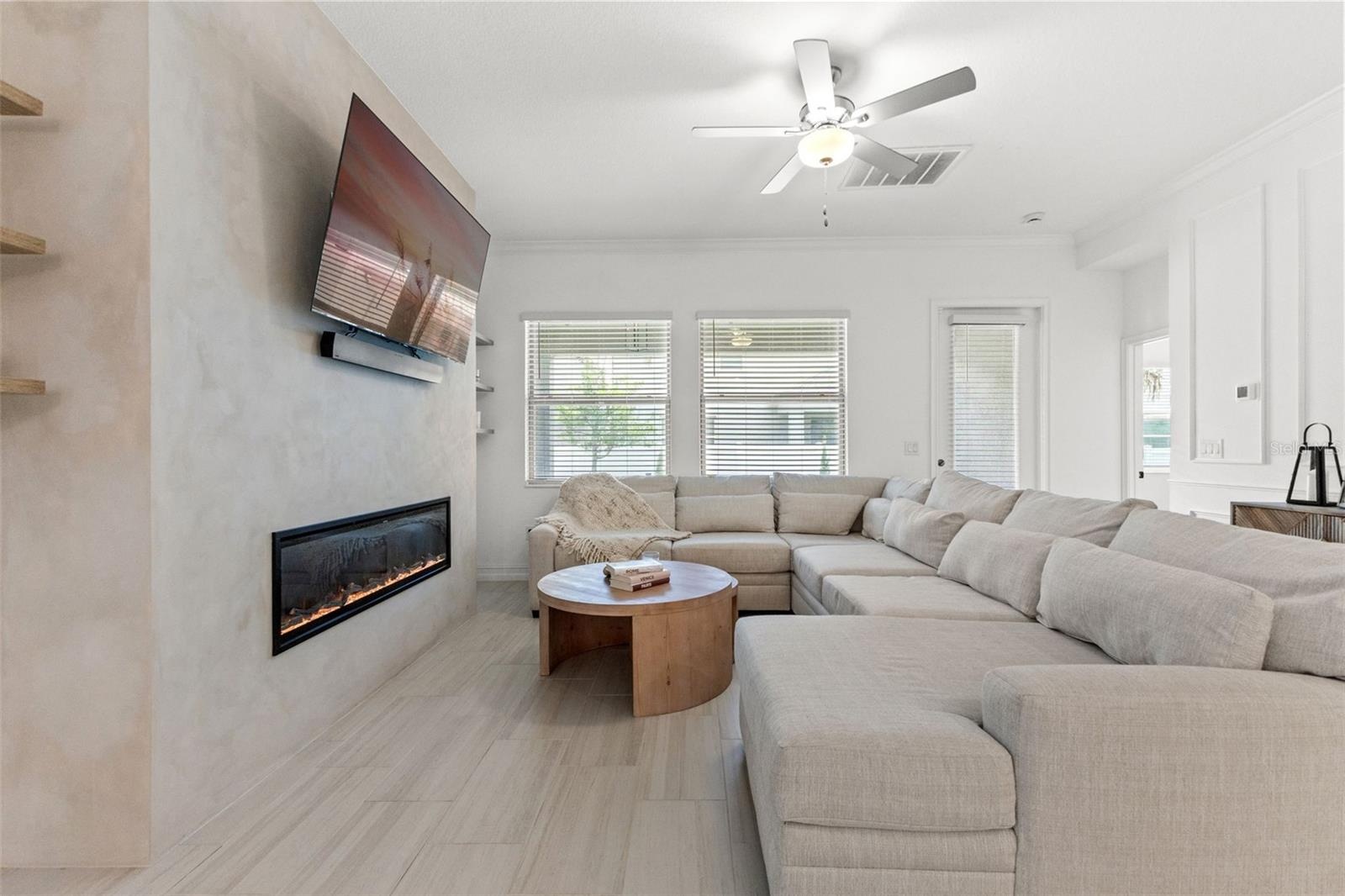 Custom Built in TV wall living room
