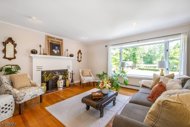Living room with fireplace