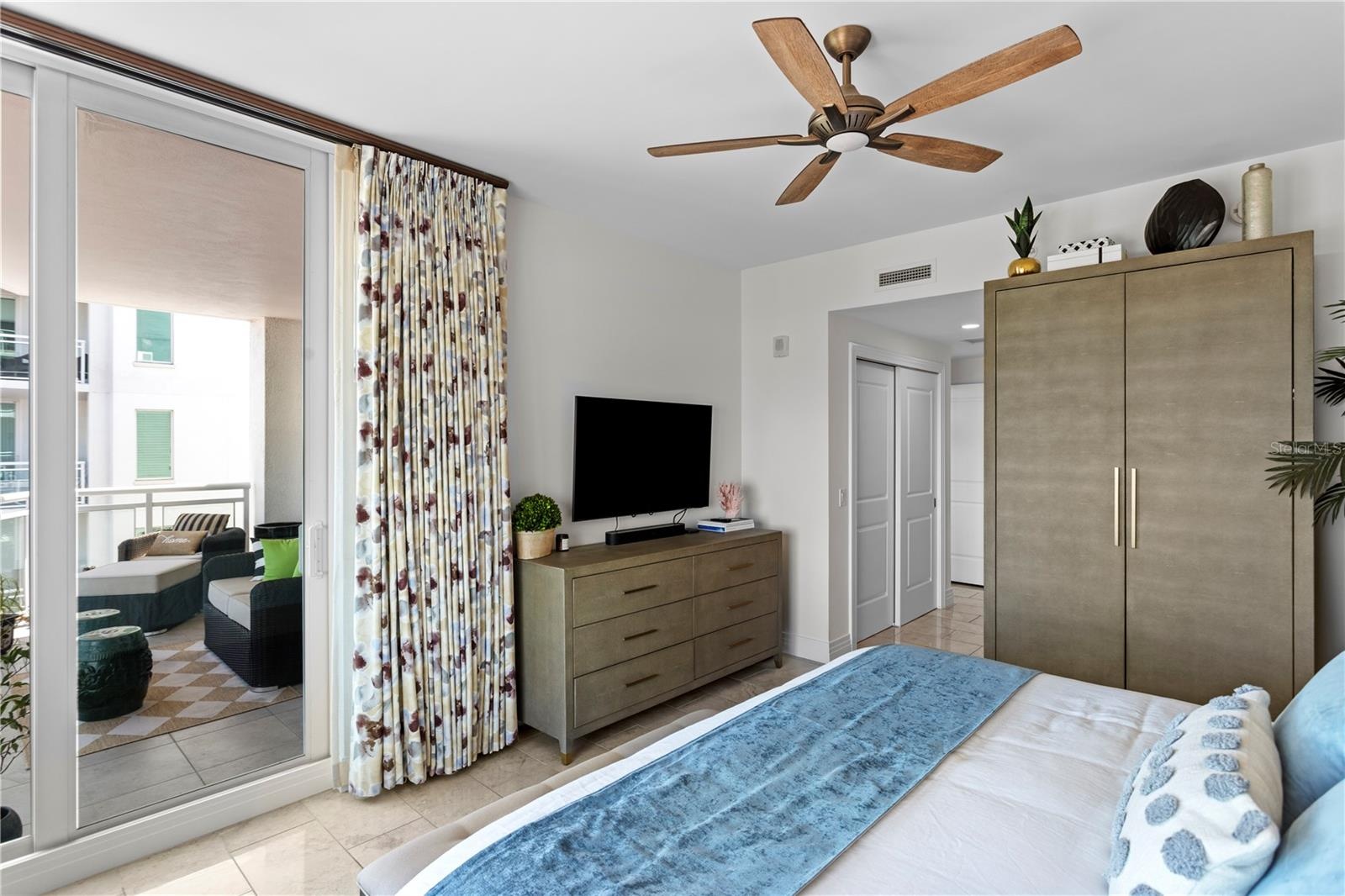 Access to balcony through Primary Bedroom